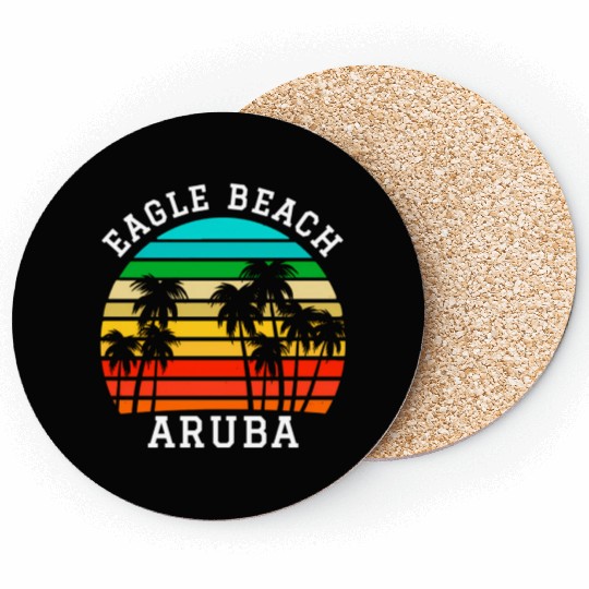 Eagle Beach Aruba Family Vacation Sunset Palm Coasters