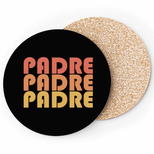Padre Typography 1970S Coasters