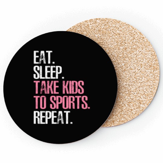 Mother'S Day Eat Sleep Take To Sports Repeat Coasters