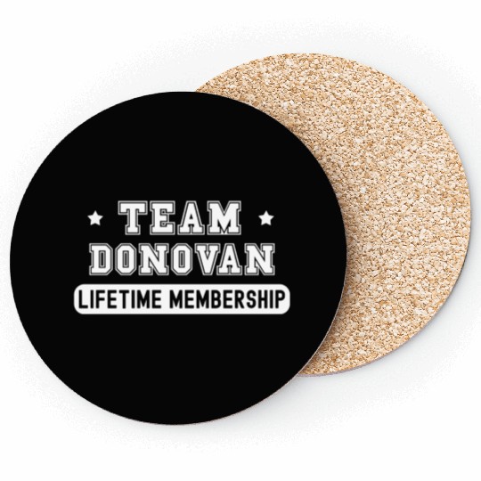 Team Donovan Lifetime Membership Family Last Name Coasters