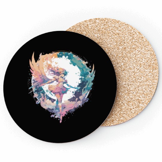 Watercolor Fairy Fairycore Grunge Pastel Goth Aest Coasters