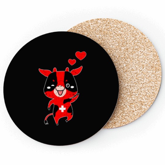 Switzerland Swiss Cow Coasters