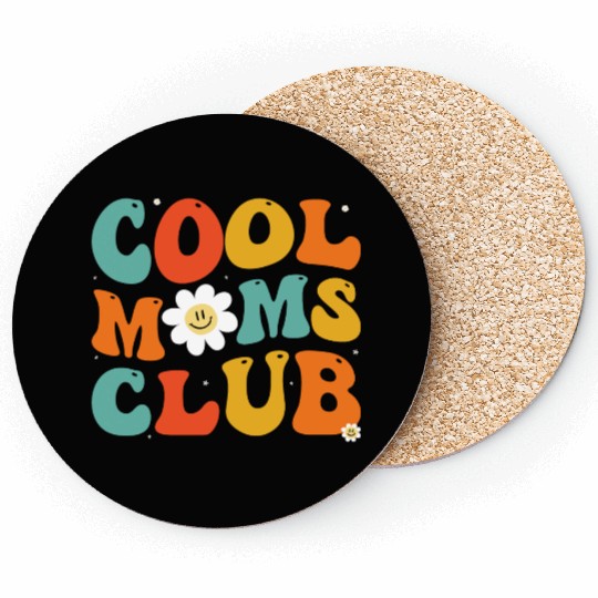 Cool Moms Club Groovy Hippie Theme Mother Day Coasters