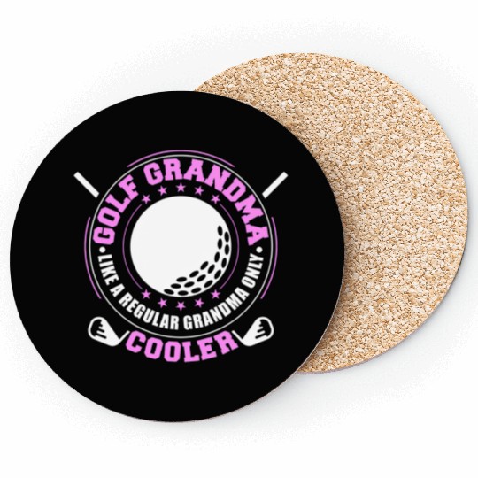 Golf Grandma Like A Regular Grandma Only Cooler Coasters