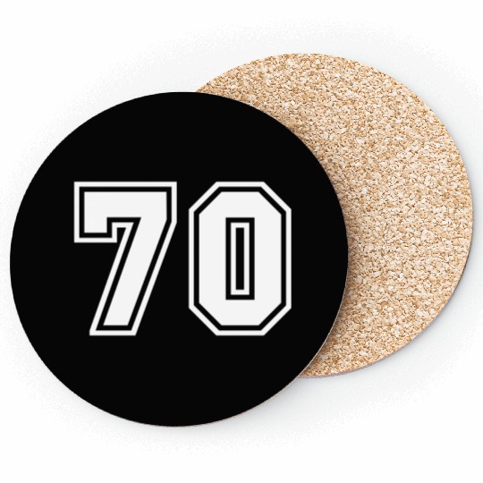 Team Jersey Number 70 Sports Coasters