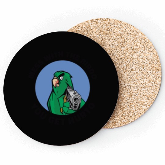 Bird Cartoon Birdwatching Bird Owner Coasters