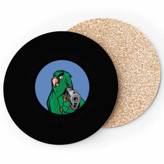 Bird Cartoon Birdwatching Bird Owner Coasters