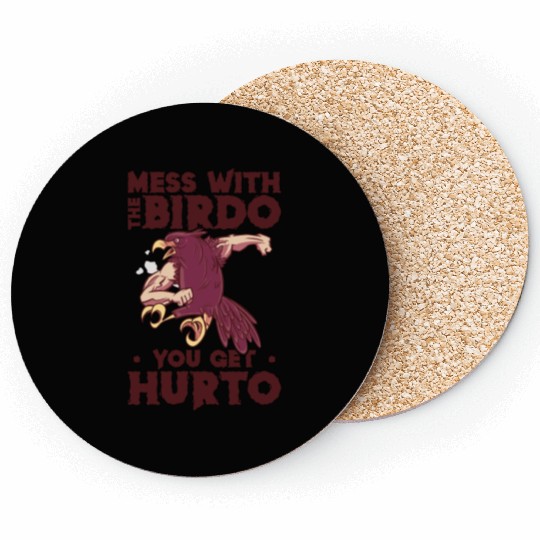 Bird Cartoon Birdwatching Bird Owner Coasters