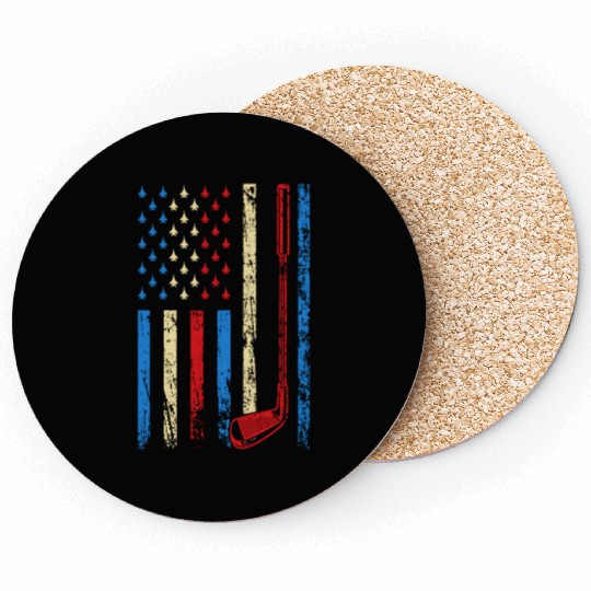 American Sports Flag Athletic Golf Club 4th Of Coasters