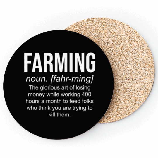 Definition Agriculture Fun Farmer Coasters