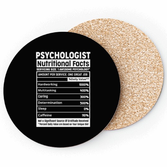Funny Psychology Squad Team Psychologist Nutrition Coasters