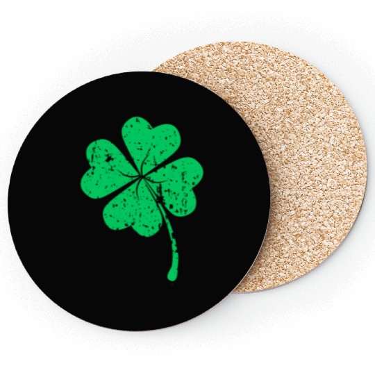 Lucky Four Leaf Clover Luck Of The Irish Coasters