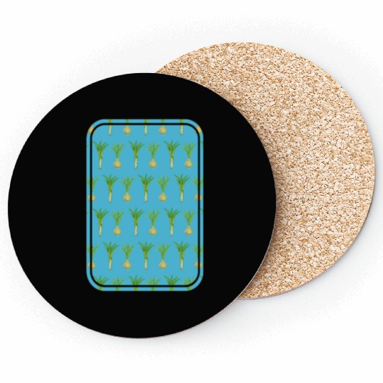 leek and onion pattern Coasters