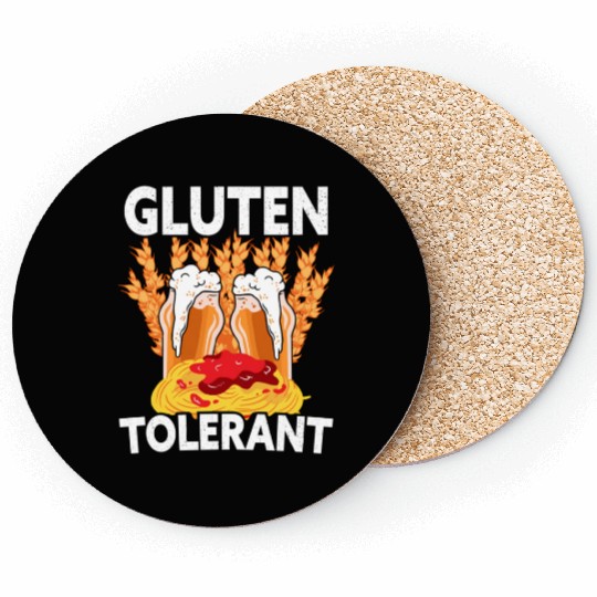 Gluten Tolerant Humor Meme Drinking Coasters