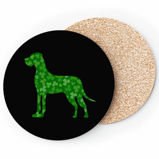 Great Dane St Patrickâ€™S Day Great Dane Saint Coasters