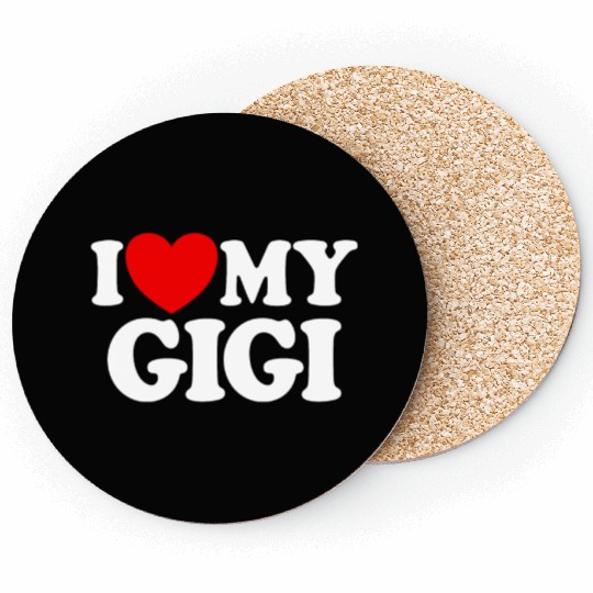 I Love My Gigi Red Heart Grandkids I Love My Gigi Coasters