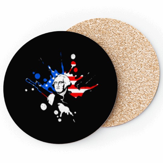 Merica George Washington Independence Day Coasters