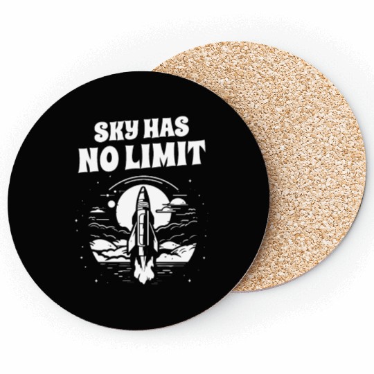 Aerospace engineer sky no limit rocket scientist Coasters