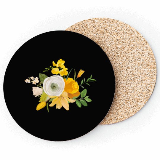 Yellow Flower Coasters