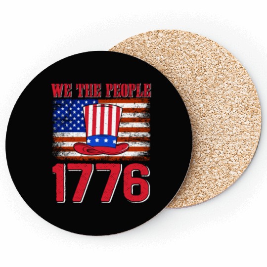 We the People 1776 Independence Day US Patriot Coasters