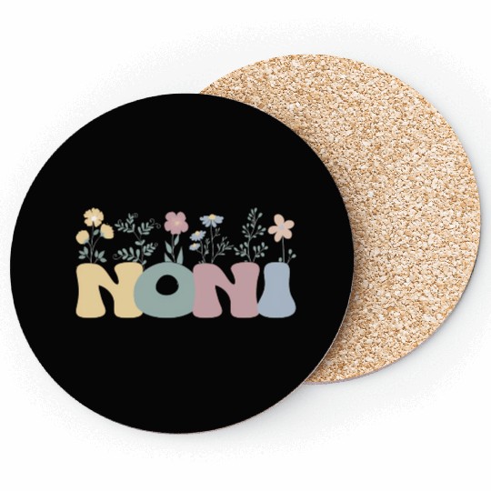 Groovy Noni Grandmother Flowers Noni Grandma Coasters