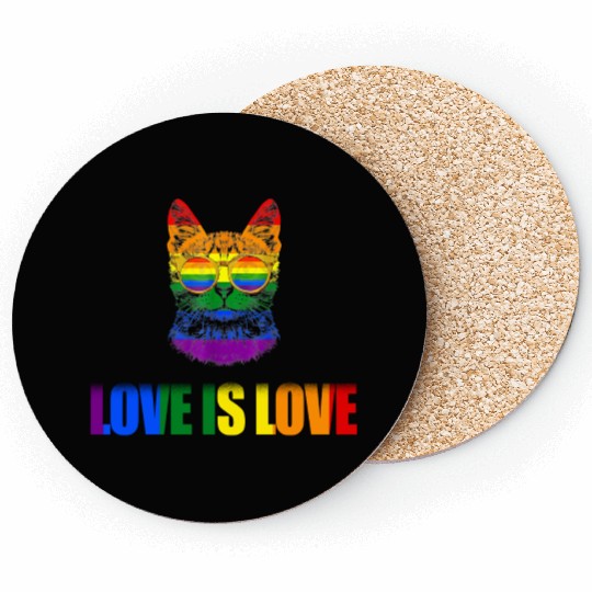 love Is Love Gay Pride Coasters