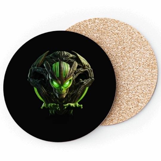 Alien Invasion Green Monster Coasters