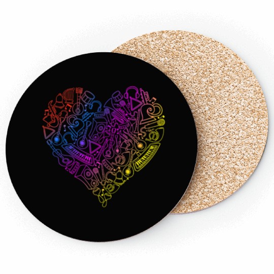Music Heart Musician Composers Music Lover Coasters