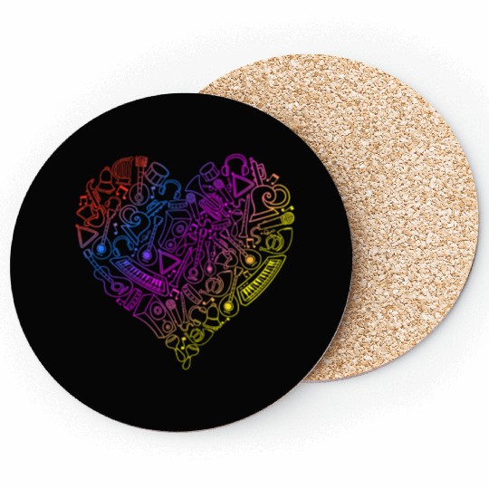 Music Heart Musician Composers Music Lover Coasters
