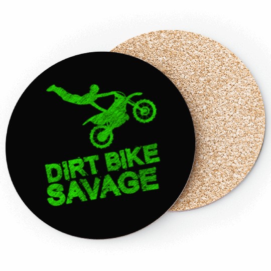 Dirt Bike Savage Motocross Distressed Youth Rider Coasters