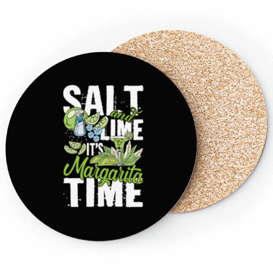 Salt And Lime It'S Margarita Time Pub Crawl Pytime Coasters