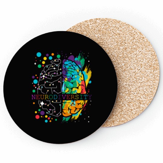 Embrace Neurodiversity Brain Autism Coasters