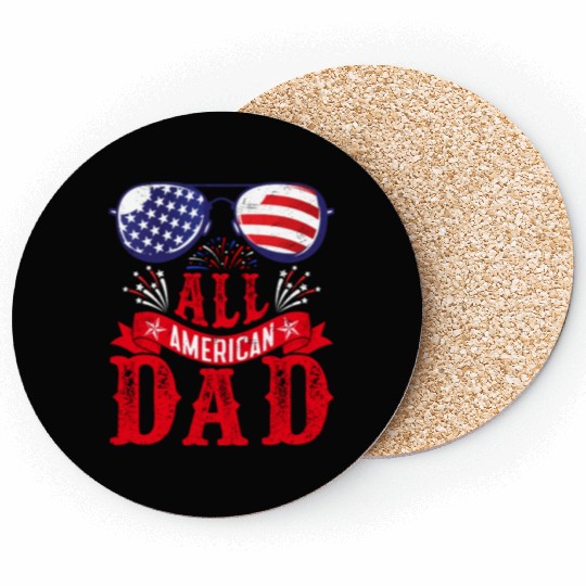 All American Dad America Pride US Patriot Coasters