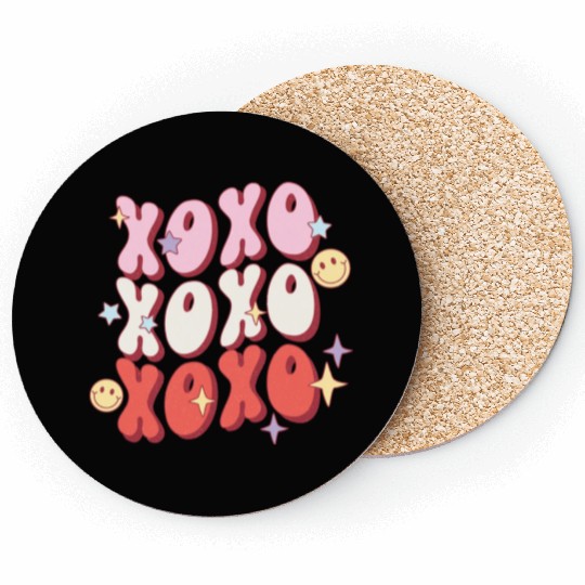 XOXO retro valentine sublimation hipster Coasters