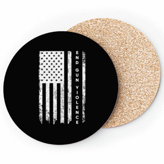 Enough Usa Flag End Gun Coasters