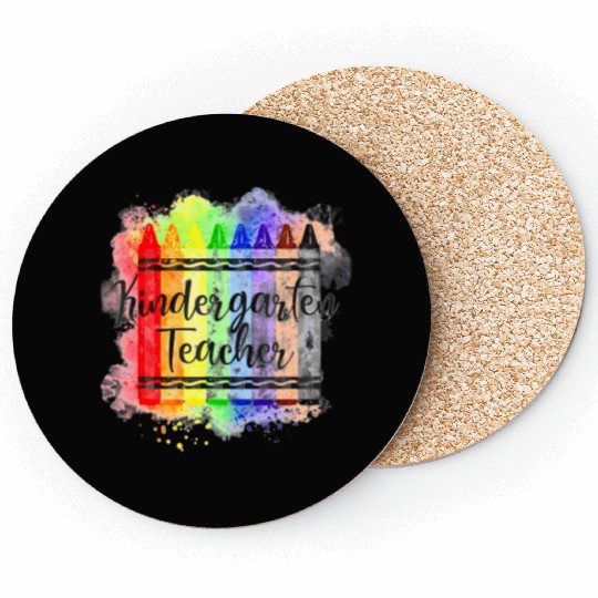 Funny Kindergarten Teacher Crayon Back To School Coasters