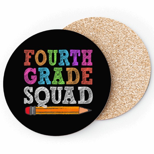 Fourth Grade Squad 4th Grade Back To School Coasters