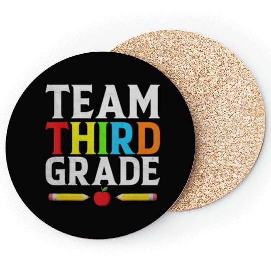Funny Back To School Teacher Student Team Third Coasters