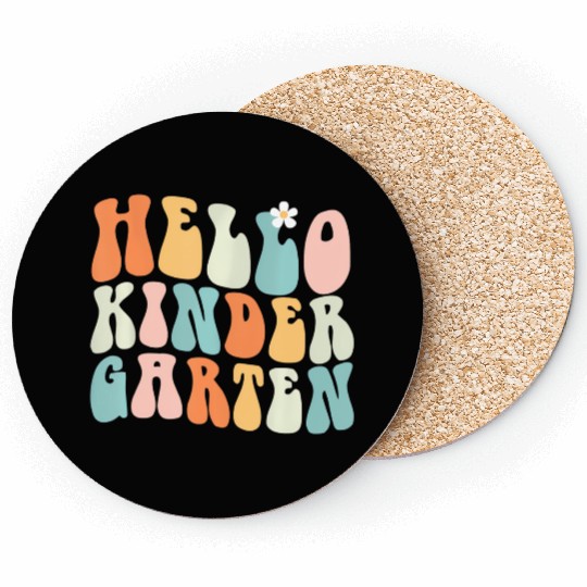 Hello Kindergarten Teacher Team Back To School Coasters