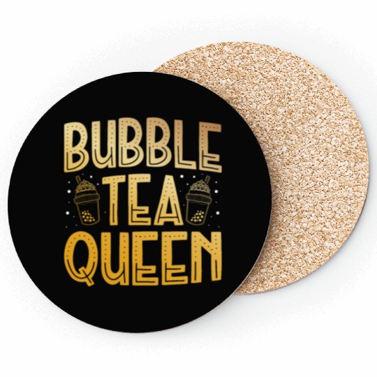 Bubble Tea Queen Boba Tea Drinker Korean Drink Coasters