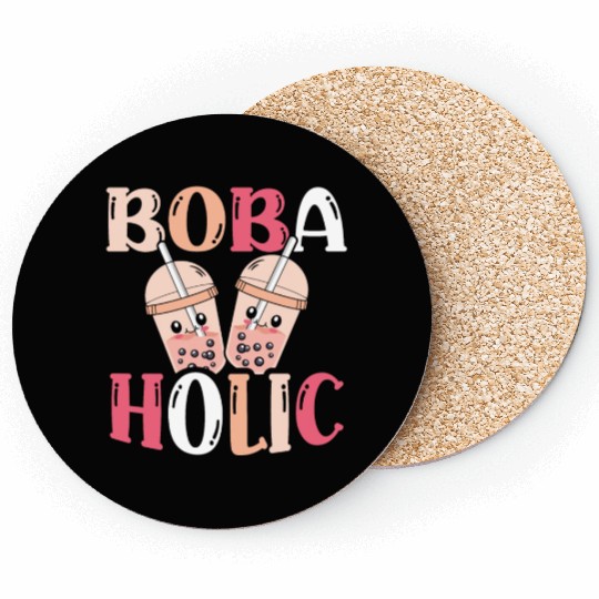Bobaholic Bubble Tea Lover Boba Tea Drinker Korean Coasters