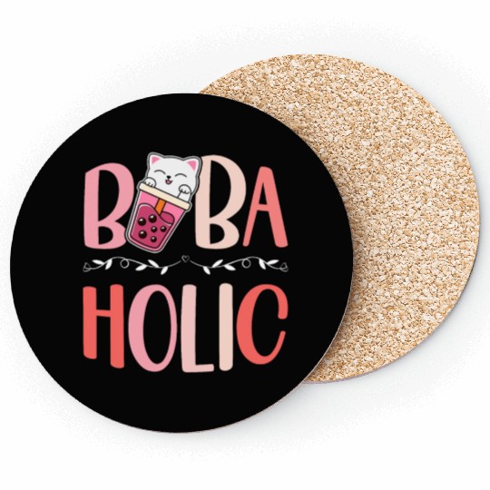 Bobaholic Bubble Tea Lover Boba Tea Drinker Korean Coasters