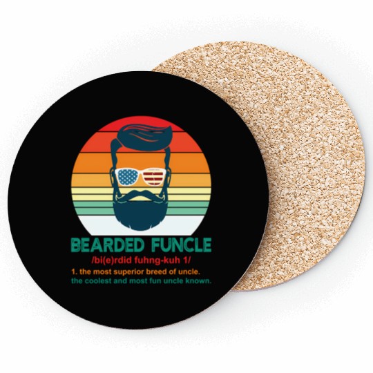 Bearded Funcle Definition Uncle Coasters