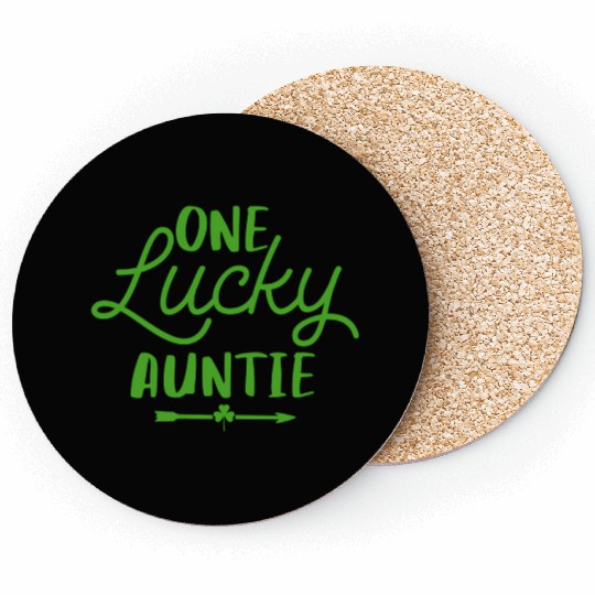 One Lucky Auntie St Patrick'S Day Irish Lucky Aunt Coasters