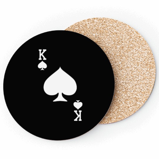 King Of Spades Card Halloween Dark Coasters