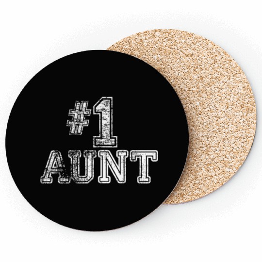 1 Aunt Number One Coasters