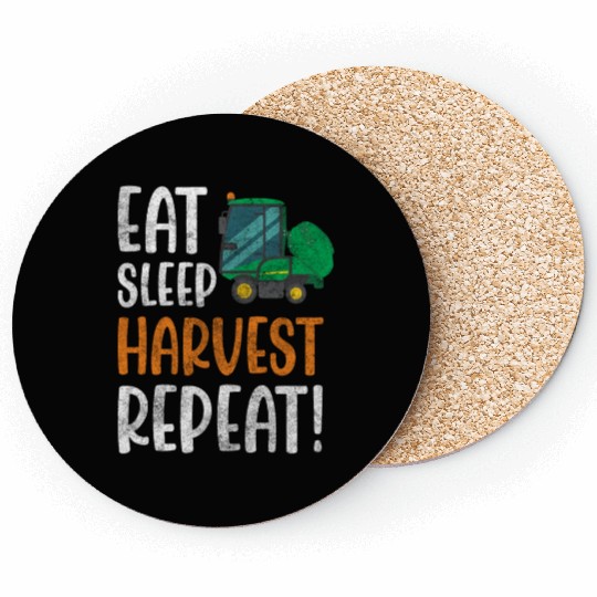 Farmer Field Worker Harvest Time Vegetable Coasters