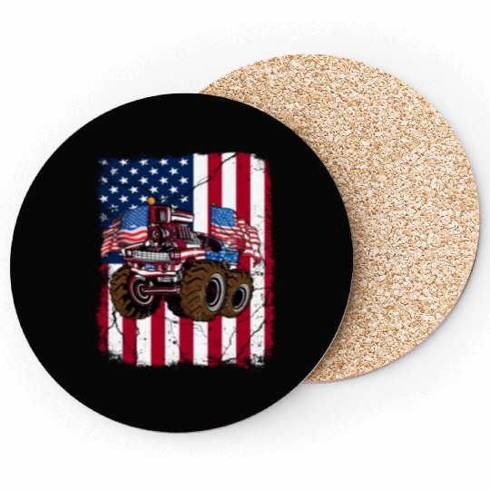 US Patriot American Monster Trucks USA Fan Coasters