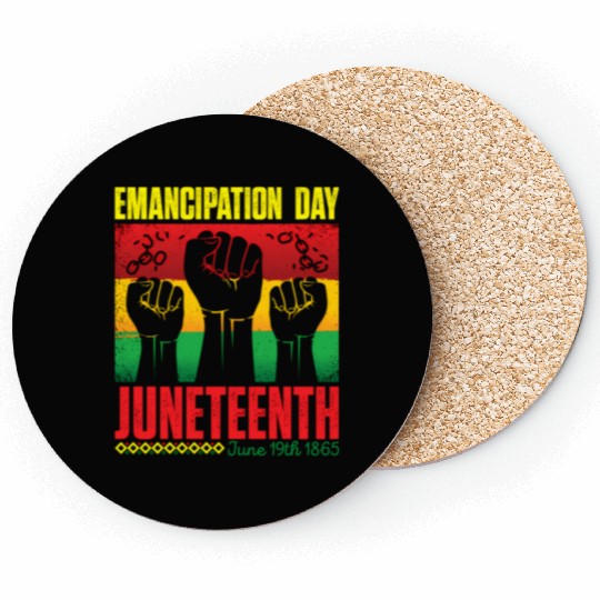 Ecipation Day 1865 African American Juneteenth Fla Coasters