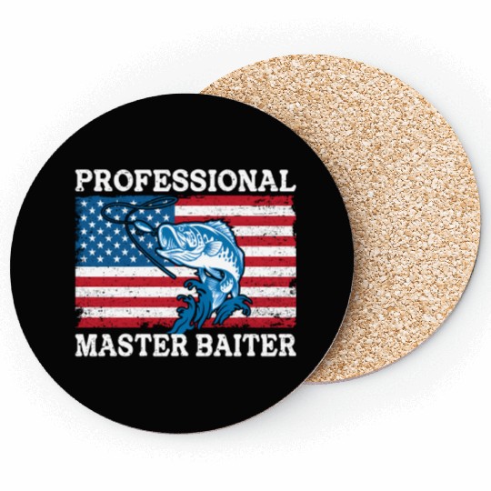 Professional Master Baiter Us American Flag Bass Coasters
